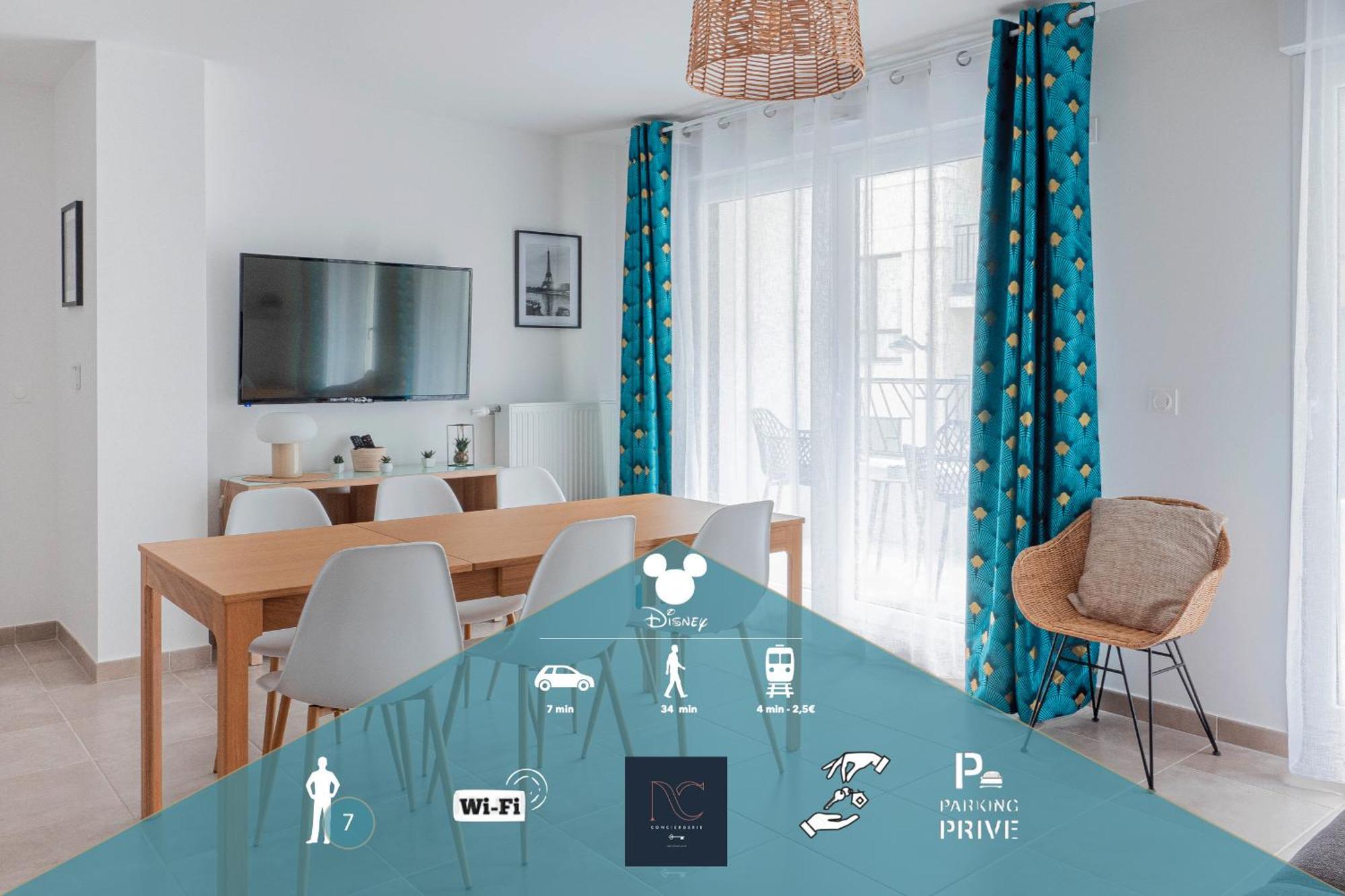 Disneyland-Paris,7Pers, Wifi, Parking, Chessy Kültér fotó